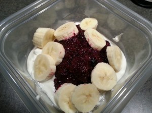 Chia Jam with Greek Yogurt and Bananas