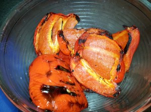 Grilled pepper - waiting to be peeled