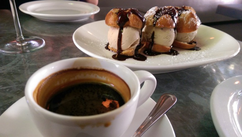 Espresso and dessert